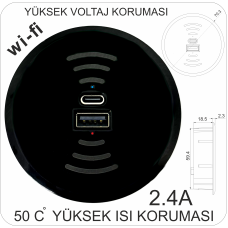 WI-FI & TYPE C-A ŞARJ CİHAZI